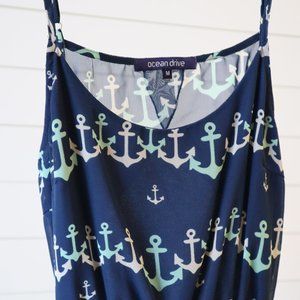 Navy Blue Anchor Dress